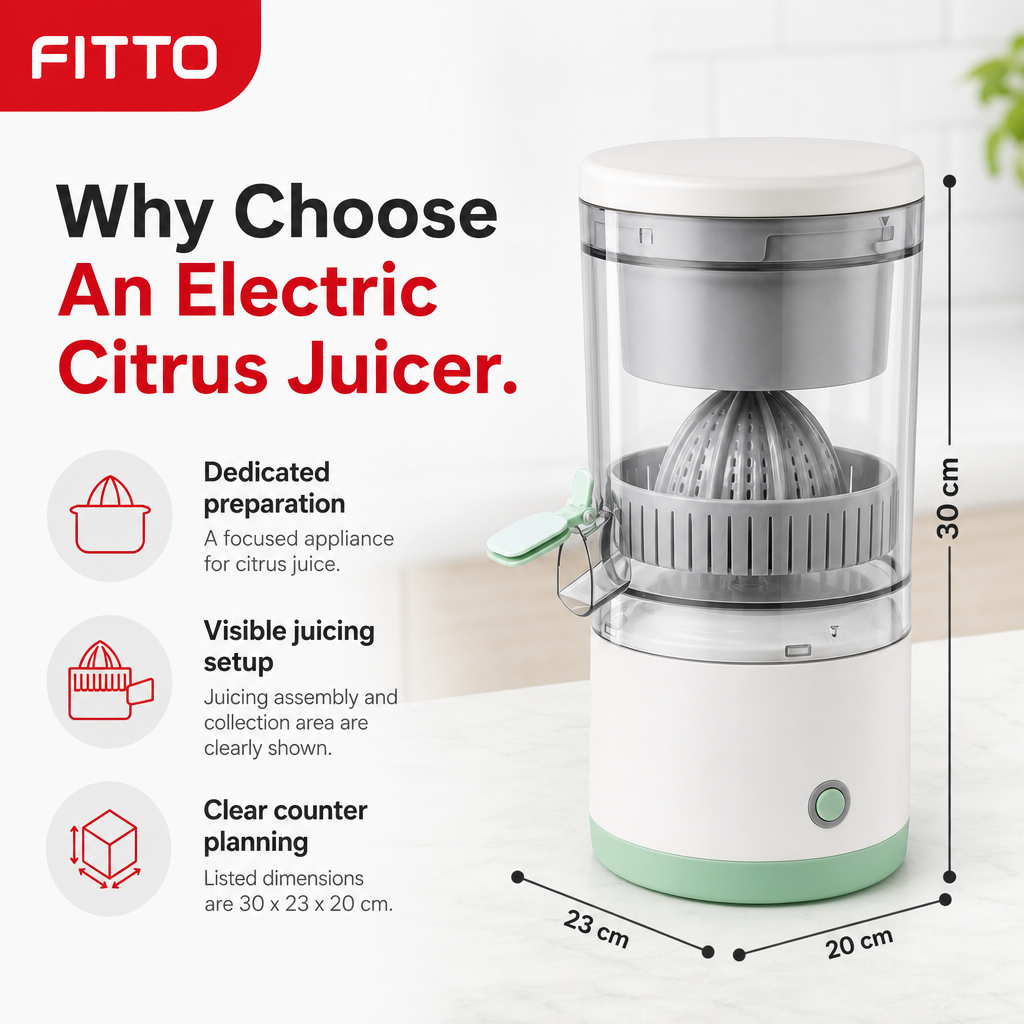 72 Pieces Electric Citrus Juicers, White and Green, 1 Piece, Countertop Juice Extractor