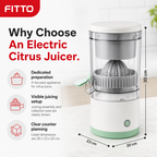 72 Pieces Electric Citrus Juicers, White and Green, 1 Piece, Countertop Juice Extractor