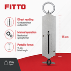 120 Pieces Mechanical Spring Hanging Scales, 25 kg Capacity, 15 cm Steel Body, Handheld Weight Checker, 1 Piece