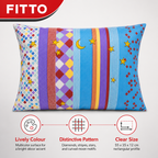 48 Pieces Pillow, Multicolor Geometric Pattern, 55 x 35 x 12 cm, Single Cushion