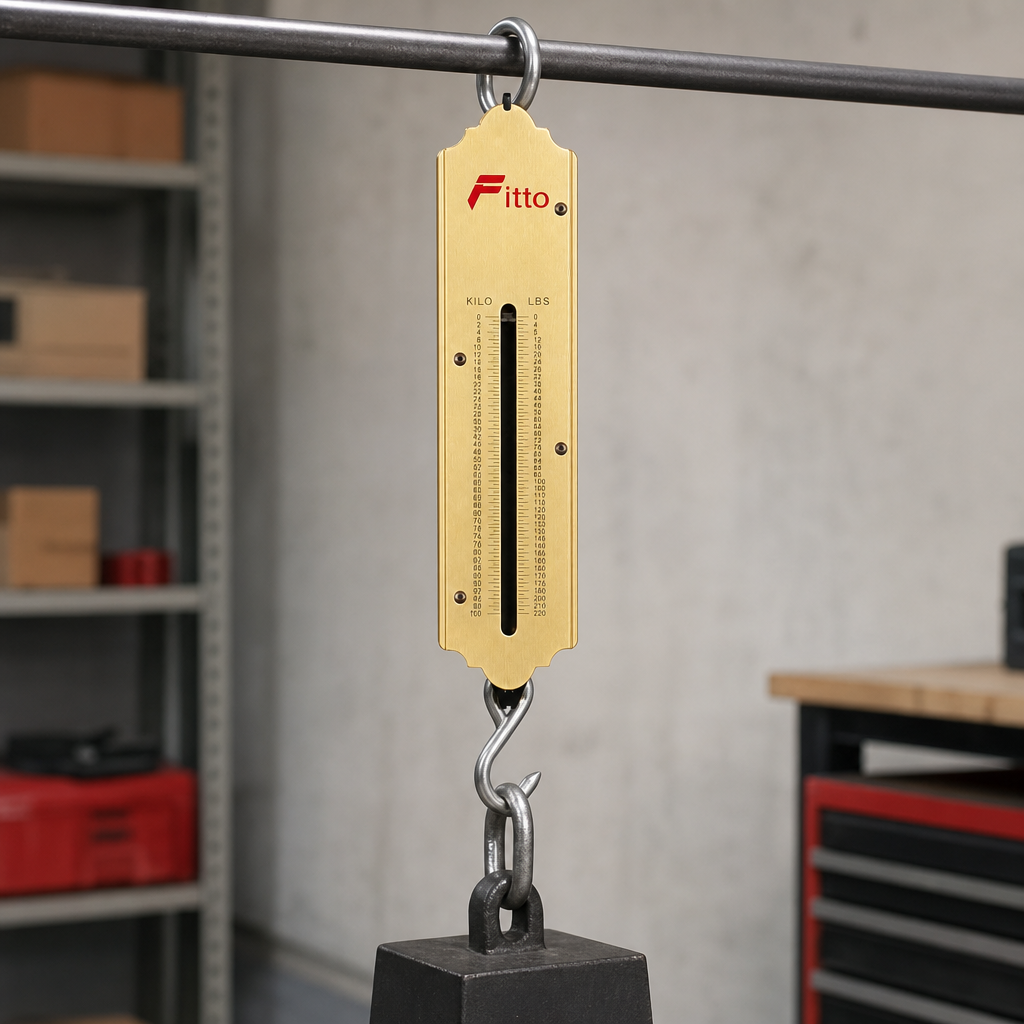 96 Pieces Mechanical Spring Hanging Scale, 100 kg Capacity, Brass Body, 20 cm, Manual Load Measurement, 1 Piece