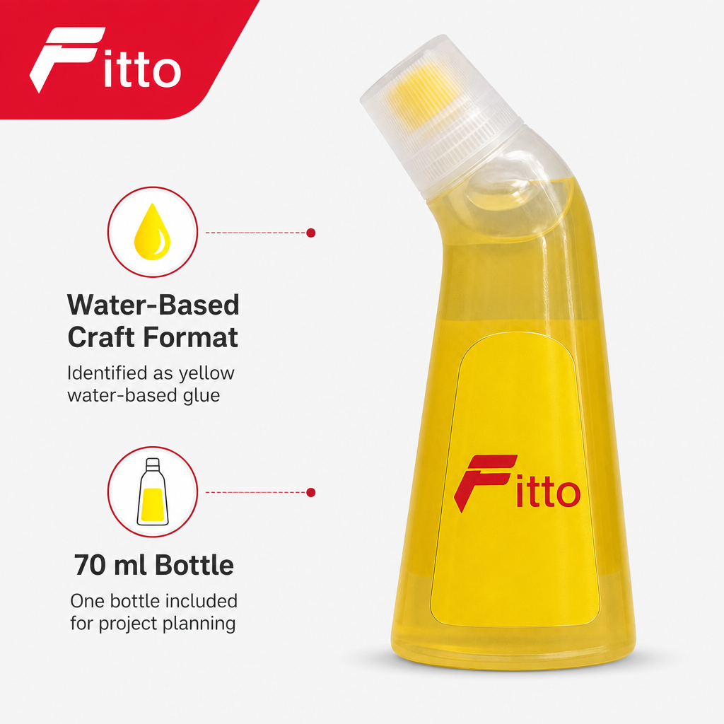 240 Pieces Yellow Water-Based Craft Glues, 70 ml Bottle, 1 Piece
