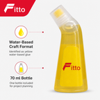 240 Pieces Yellow Water-Based Craft Glues, 70 ml Bottle, 1 Piece