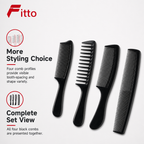96 Pieces Hair Combs Set, Black, 4-Piece Set for Hair Styling and Grooming