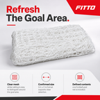 48 Pieces Football Goal Nets for 5-Player Goal, 3 m x 2 m Replacement Net