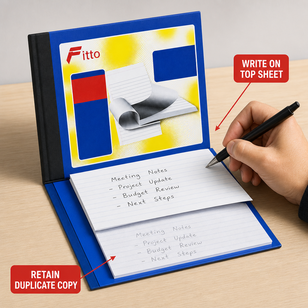 240 Pieces Carbon Duplicate Book A6, 105 x 145 mm, 100 Duplicate Sets, Blue Cover, 1 Piece