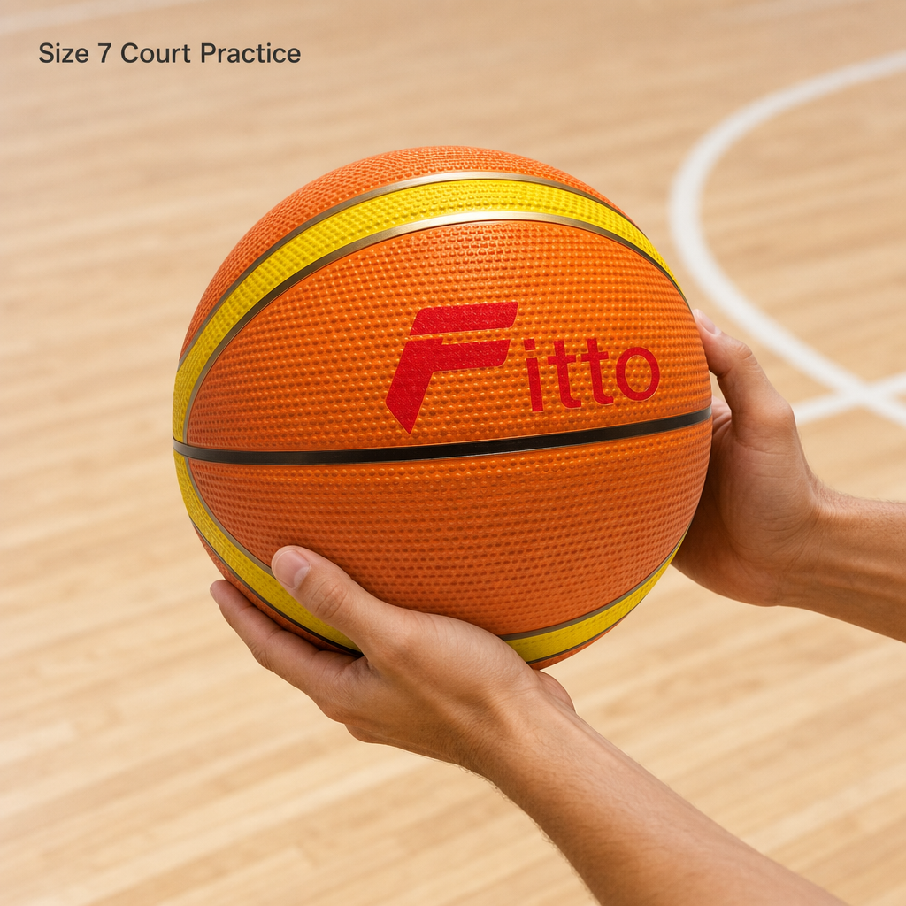 72 Pieces Basketball Size 7 Orange, Single Ball for Court Practice and Recreational Play