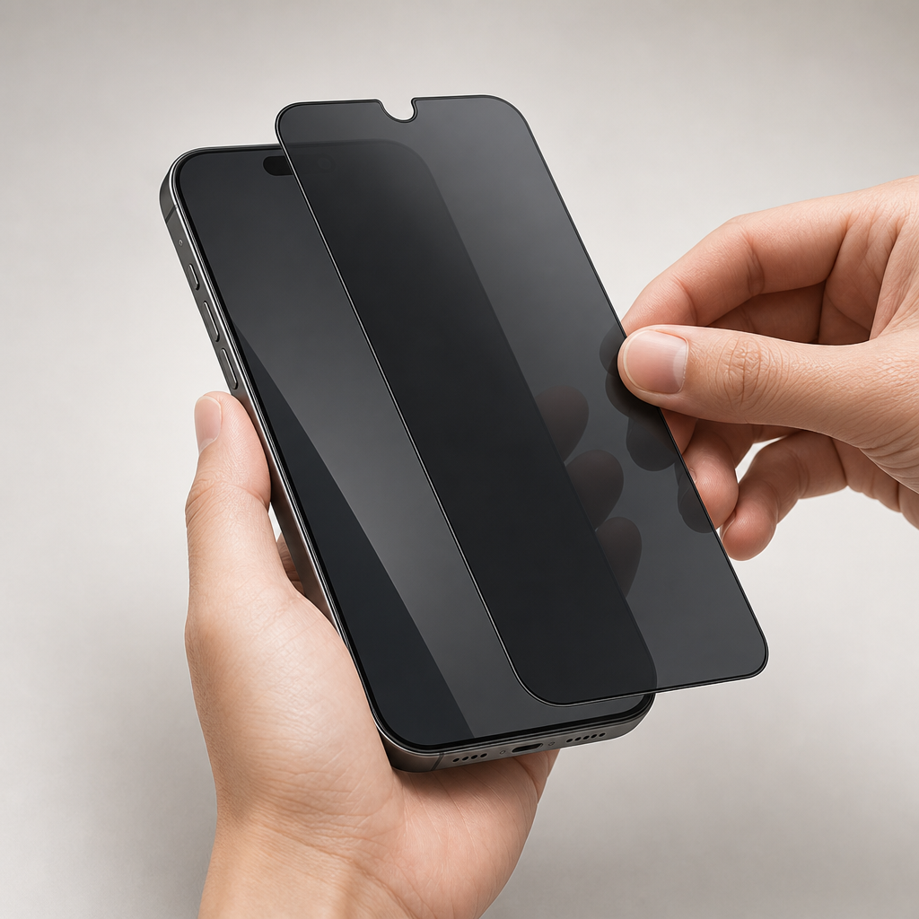 120 Pieces 360-Degree Privacy Tempered Glass Screen Protectors for 17 Pro Max, Black