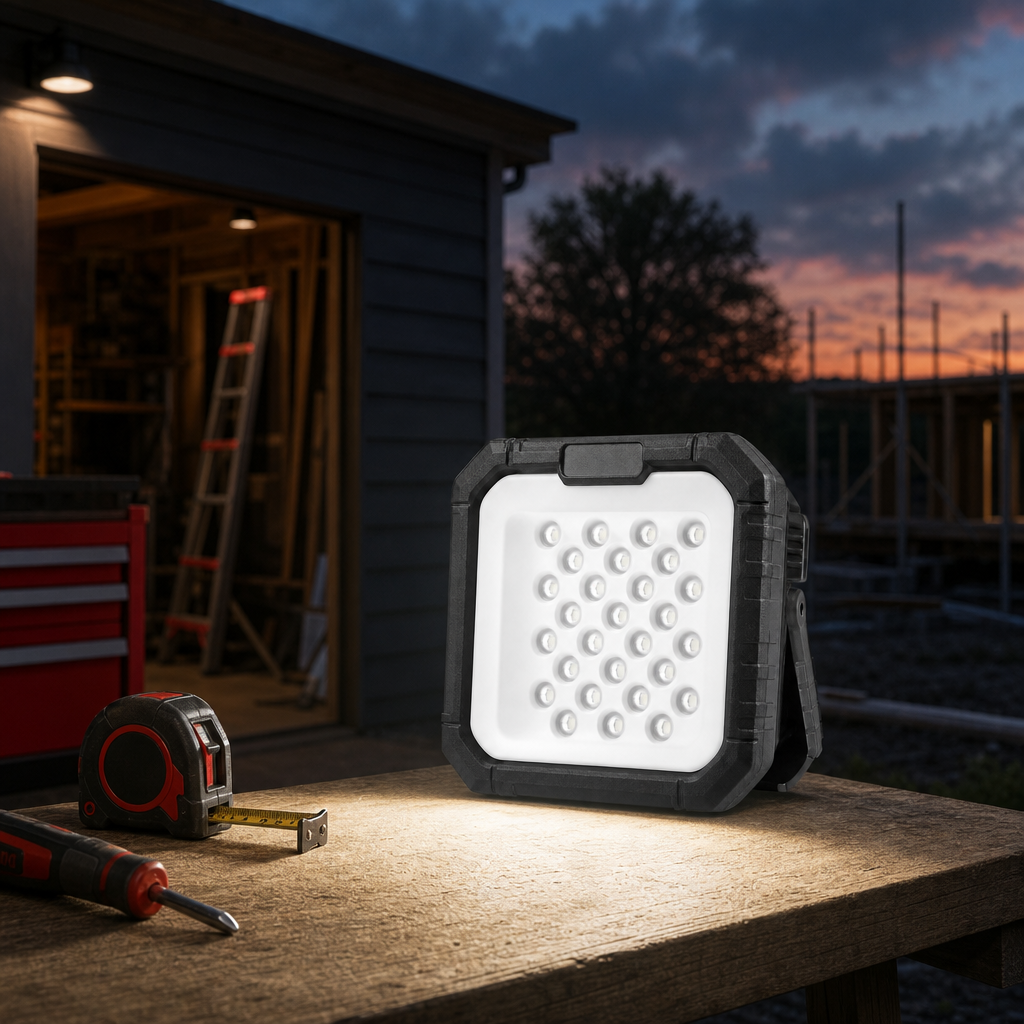 72 Pieces Solar-Powered LED Work Light with White and Red/Blue Emergency Modes, Portable Rectangular Light, 21 x 17 x 8 cm