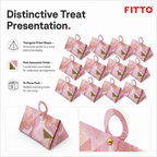 96 Pieces Pink Triangular Prism Candy Favor Boxes, 7.5 x 7.5 x 13 cm, 12 Pieces