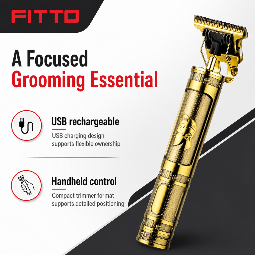 96 Pieces USB Rechargeable Hair Trimmer, Gold Professional Cordless Grooming Tool