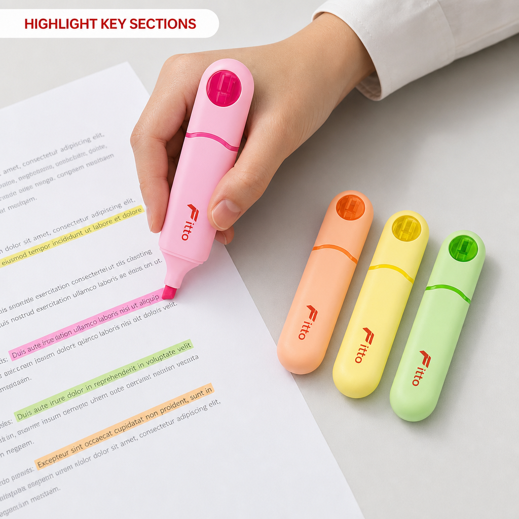 96 Pieces Astronaut Highlighter Markers, Neon Orange Yellow Pink Green, 4-Pack