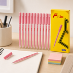 96 Pieces Gel Pens, Pink Matt Body, 12 Pack