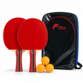 96 Pieces Table Tennis Racket Set with 2 Rackets, 3 Balls and Carry Case