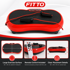 48 Pieces Large Vibration Exercise Platforms with Plastic Housing and Remote Control, Red, 82 x 48 x 19 cm