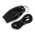 96 Pieces Sports Whistles with Lanyard, Pealess Design, Black, 1 Piece