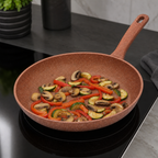 72 Pieces Granite-Coated Fry Pan, 30 cm, Brown Speckled Round Cooking Pan