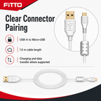 144 Pieces USB-A to Micro-USB Charging Cables, 1.5 m, Universal Cable for Charging and Data Transfer