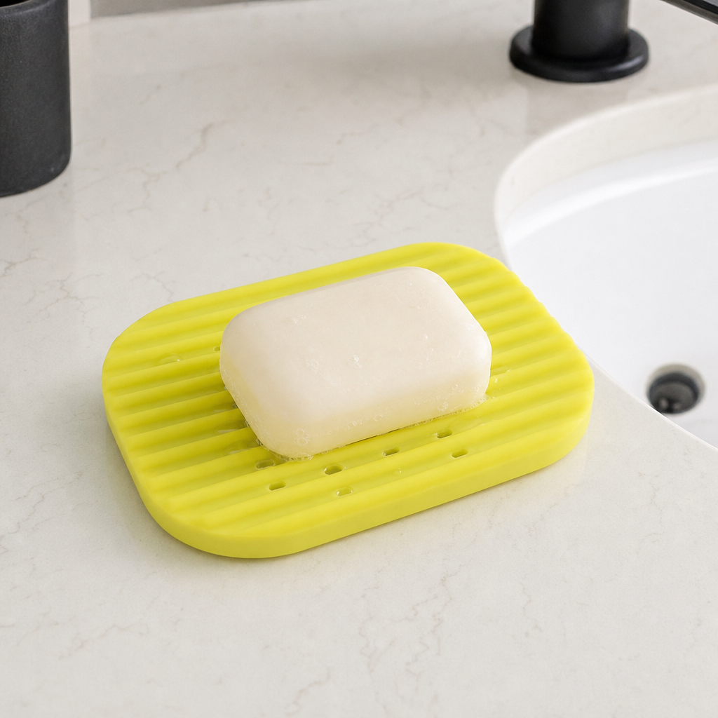 120 Pieces Flexible Silicone Drainage Soap Dish, 1 Piece, Assorted Colour, 18 x 12 x 3 cm