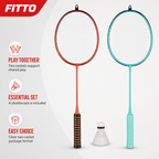 96 Pieces Badminton Racket Set with Shuttlecock, 2 Rackets, Multicolor