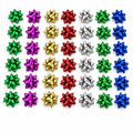 96 Pieces Metallic Flower Bows, Assorted Colours, 2.5 Inch, 40 Pieces for Wrapping and Party Decoration