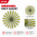 240 Pieces Green Paper Honeycomb Fan Decoration, 40 cm, 1 Piece