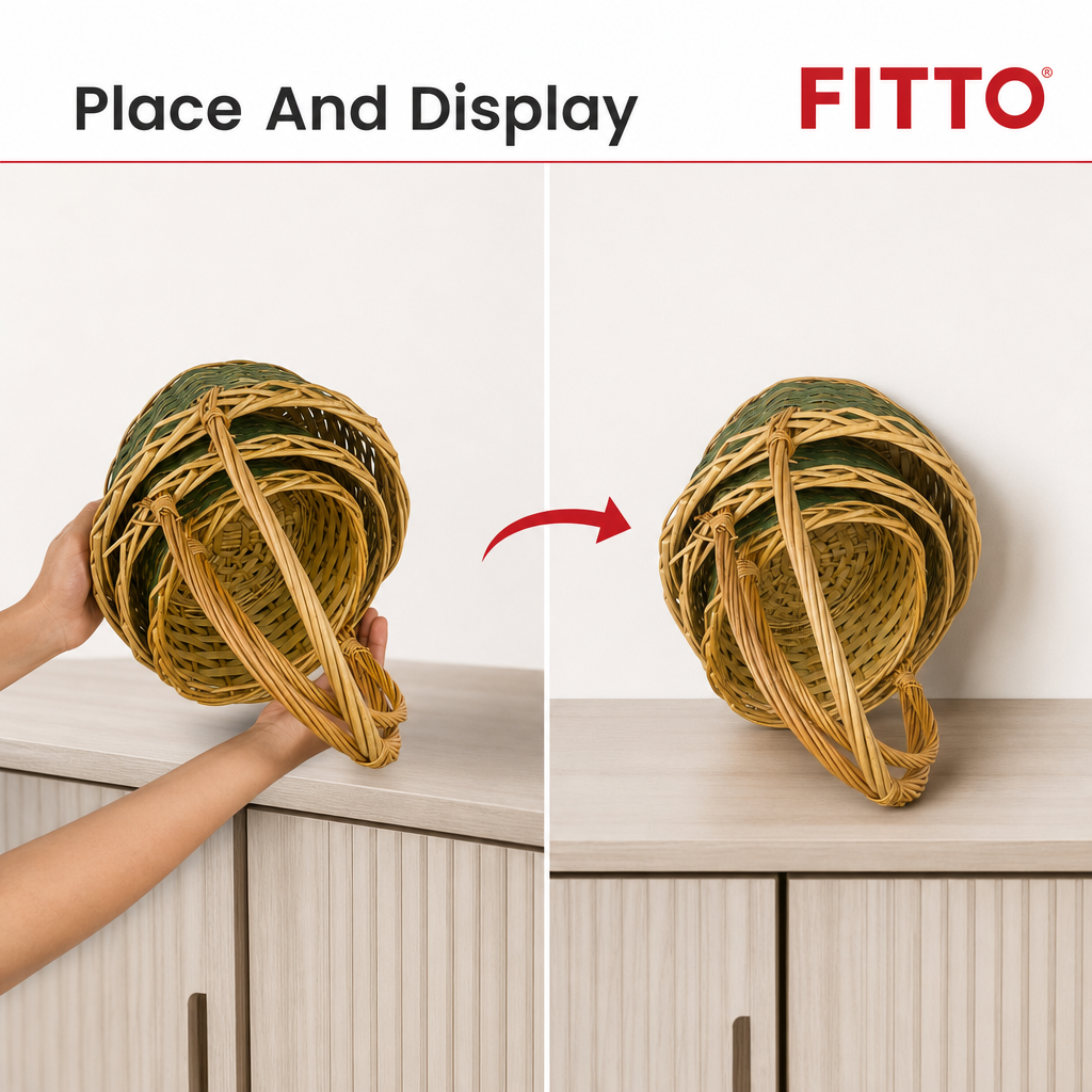 60 Pieces Decorative Wicker Leaf Basket, Natural, 50 x 28 x 15 cm