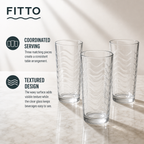 96 Pieces Wavy Glass Tumbler Set, 210 ml, 3 Pieces
