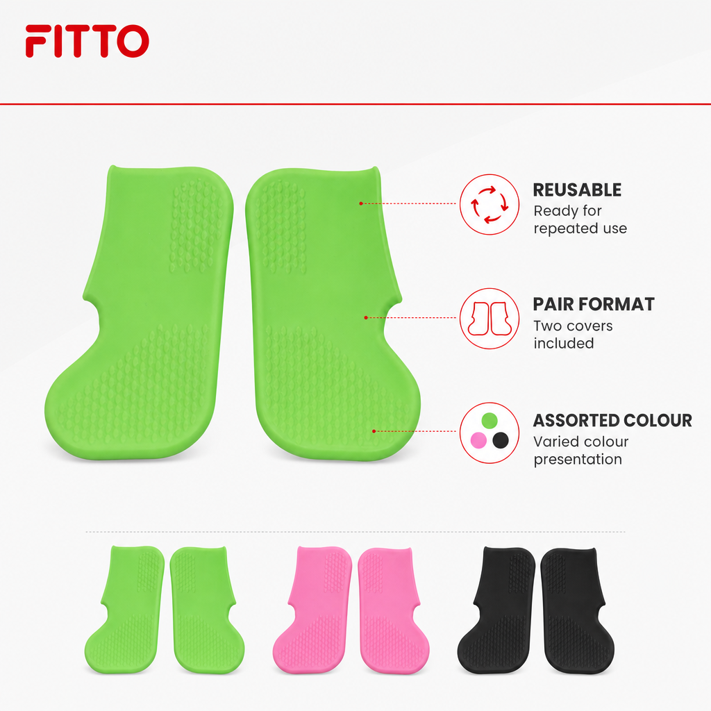 96 Pieces Assorted Colour Reusable Shoe Covers, 1 Pair