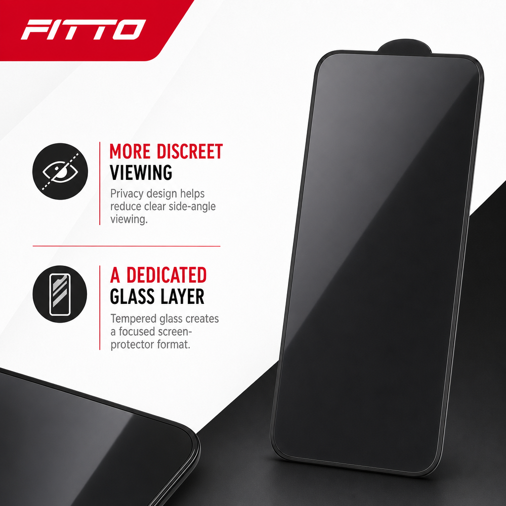 120 Pieces Screen Protectors, 360-Degree Privacy Tempered Glass, Black, Single Piece