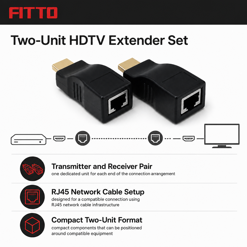 96 Pieces HDTV Extender Sets Over RJ45 Network Cable, Transmitter and Receiver Pair