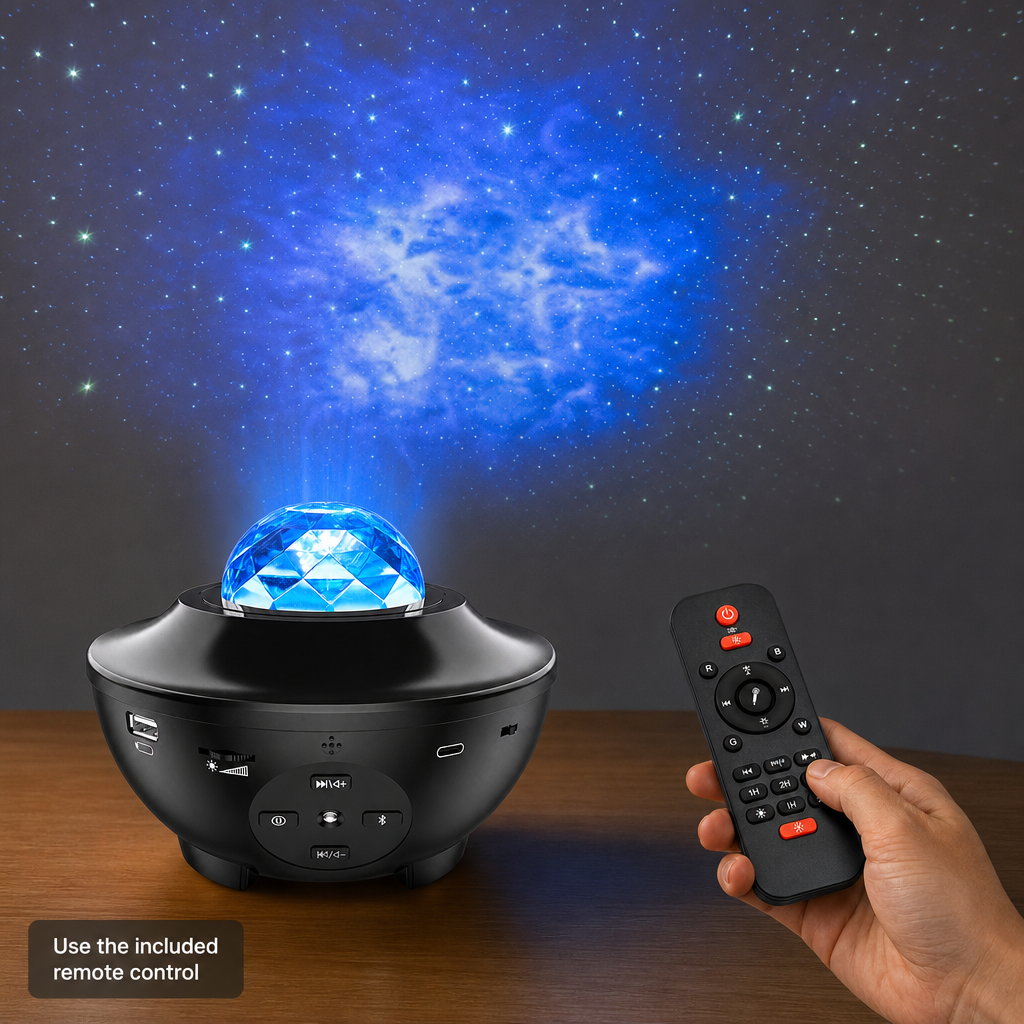 72 Pieces Galaxy Star Projector with Remote Control, RGB Lighting, Black, 1 Unit