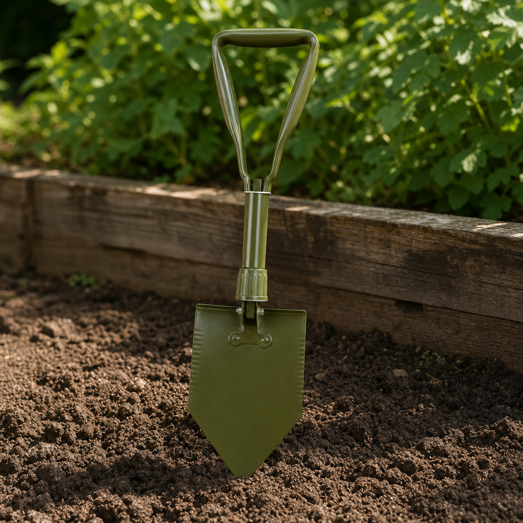 96 Pieces Compact D-Handle Garden Spade, 60 cm, Olive Green, 1 Piece