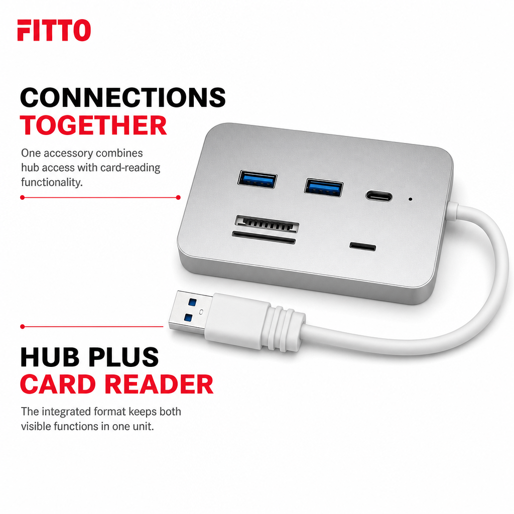 96 Pieces USB 3.0/3.1 Hub with Card Reader and 20 cm Cable for Computer Accessories