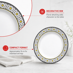 144 Pieces Melamine Soup Plate, 6 Inch, Round Floral Pattern, Single Piece