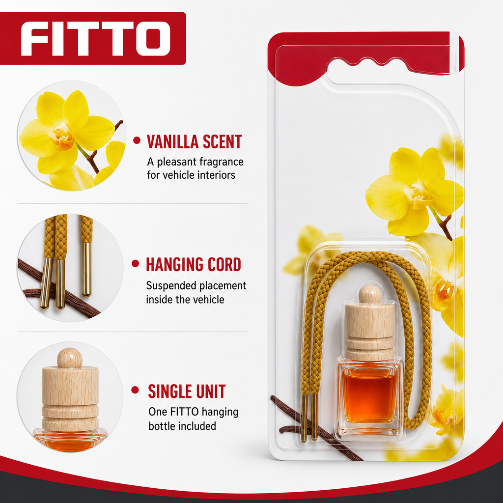 96 Pieces Hanging Bottle Car Air Fresheners, Vanilla Scent, Single Unit
