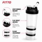 96 Pieces Sports Water Bottles with Flip Spout, Clear and Black, 1 Piece