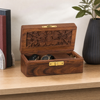 120 Pieces Wooden Rectangular Storage Box with Latch, 6 x 4 Inch, Brown