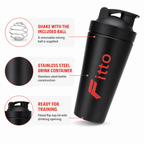 96 Pieces Stainless Steel Protein Shaker Bottle with Mixing Ball and Flip-Top Lid, Single Bottle