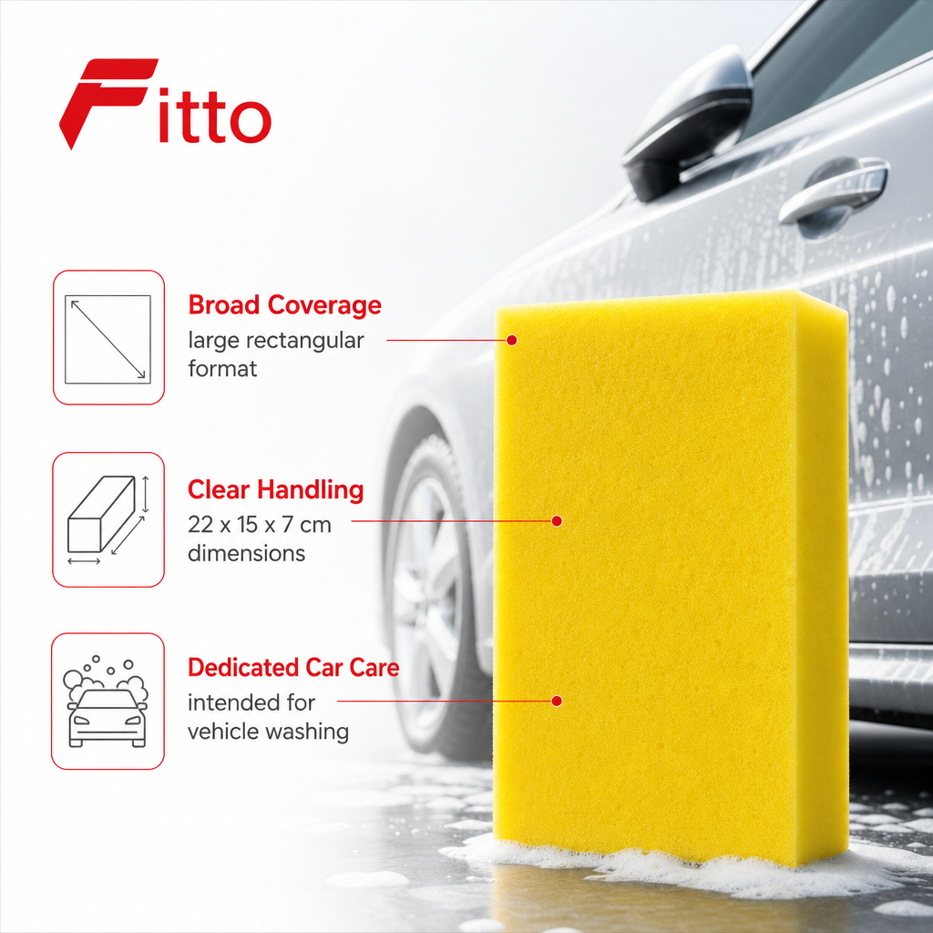 120 Pieces Large Car Wash Sponge, Yellow, 22 x 15 x 7 cm, Single Pack