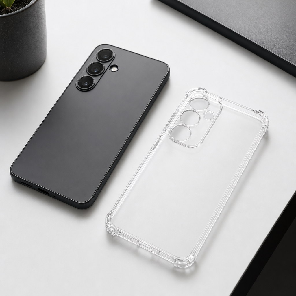 240 Pieces Clear Anti-Burst Protective Phone Cases with Reinforced Corners