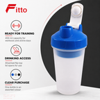 120 Pieces Sports Water Bottles, 400 ml Plastic Shaker with Flip-Top Lid, Assorted Colour