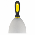 144 Pieces 5 Inch Putty Knife Paint Scraper with Rubber Handle, Yellow Black Silver, 1 Piece
