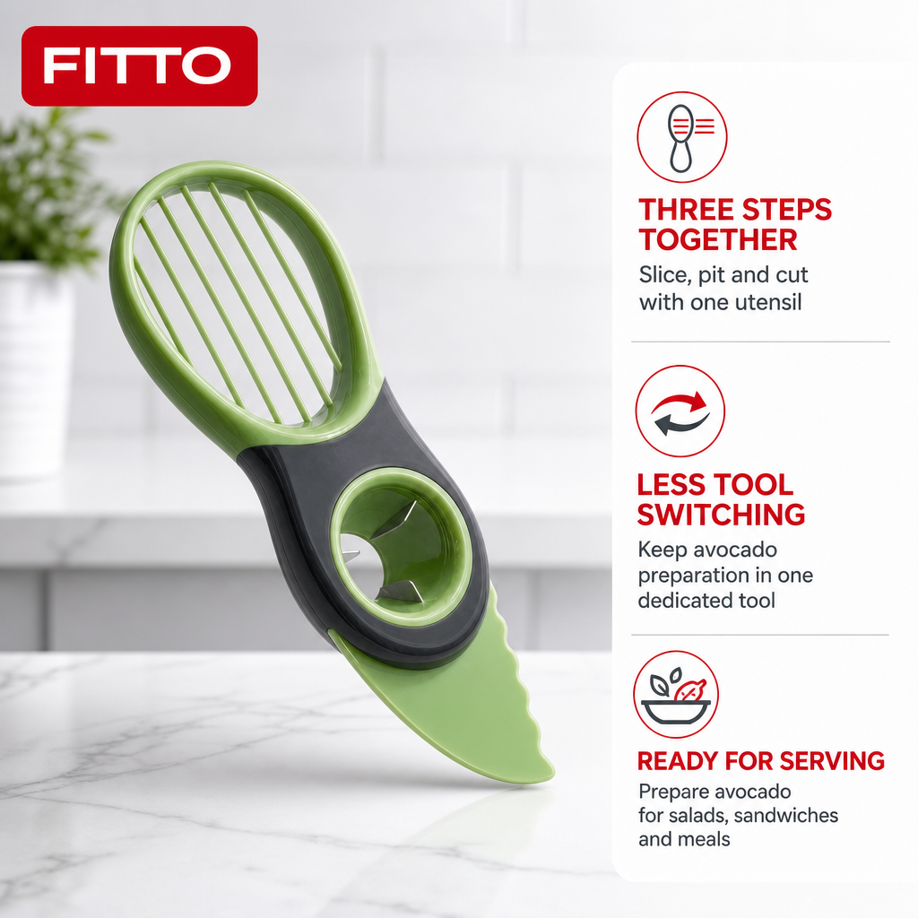 120 Pieces 3-in-1 Avocado Slicer, Pitter and Cutter, Green