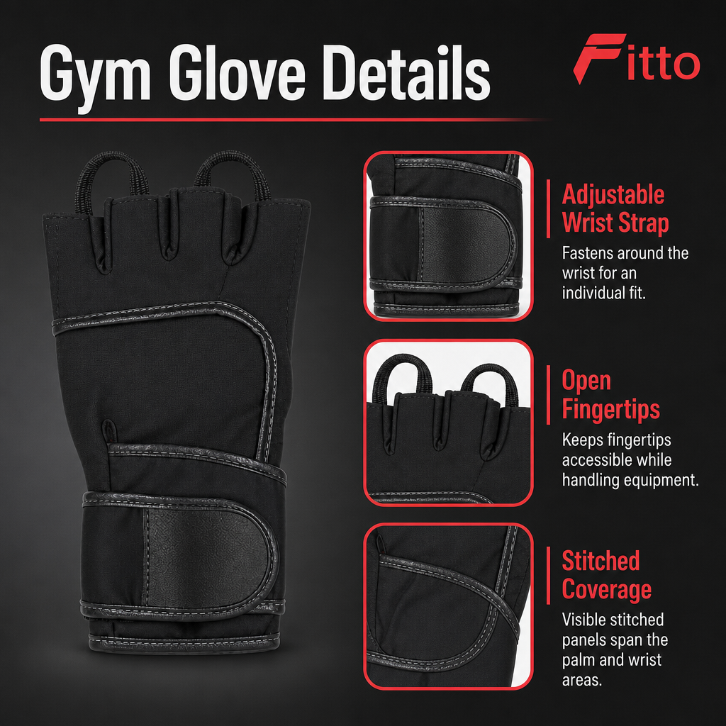 96 Pieces Gym Gloveses with Wrist Support for Weight Lifting and Fitness, Black