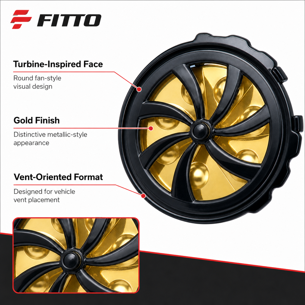 96 Pieces Turbine Car Vent Air Freshener, Gold, Single Piece