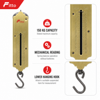 60 Pieces Heavy Duty Mechanical Spring Balance Hanging Scale, 150 kg Capacity, 22 cm, Brass, 1 Piece