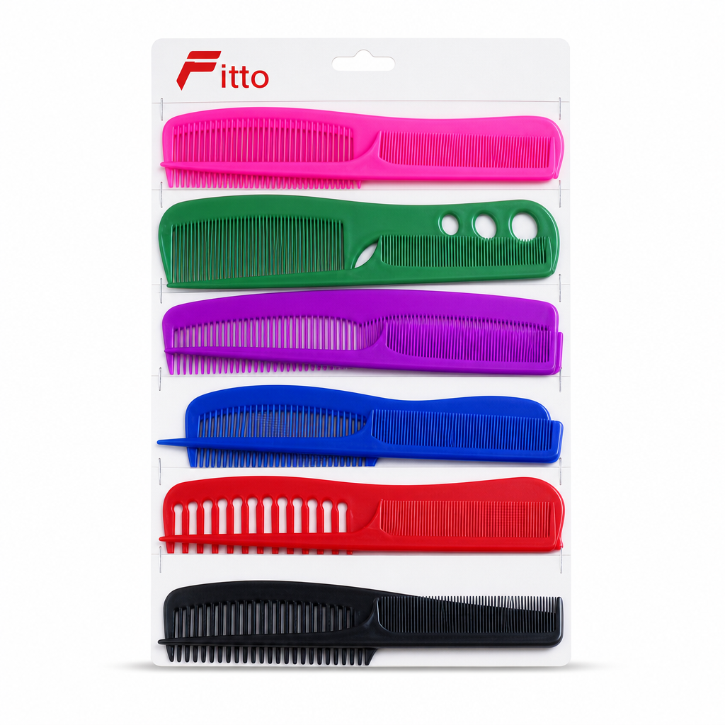 96 Pieces Hair Combs Set, Multicolour, 12-Piece Assorted Styling Combs