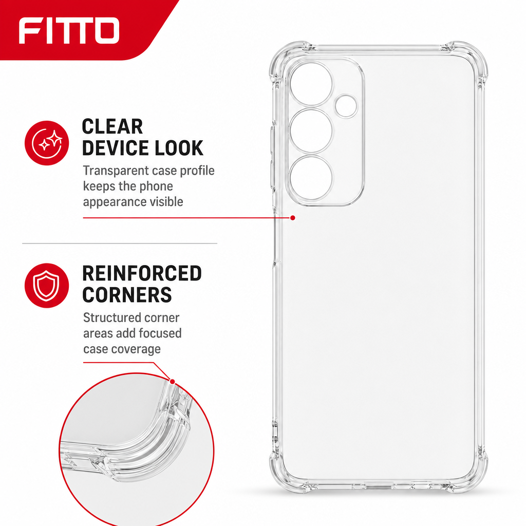 240 Pieces Clear Anti-Burst Protective Phone Cases with Reinforced Corners