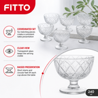72 Pieces Glass Cup Set, 240 ml Clear Drinking Cups, 6 Pieces